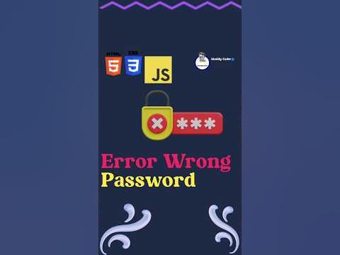 Wrong Password || How to create Animated enter wrong Password filed ...