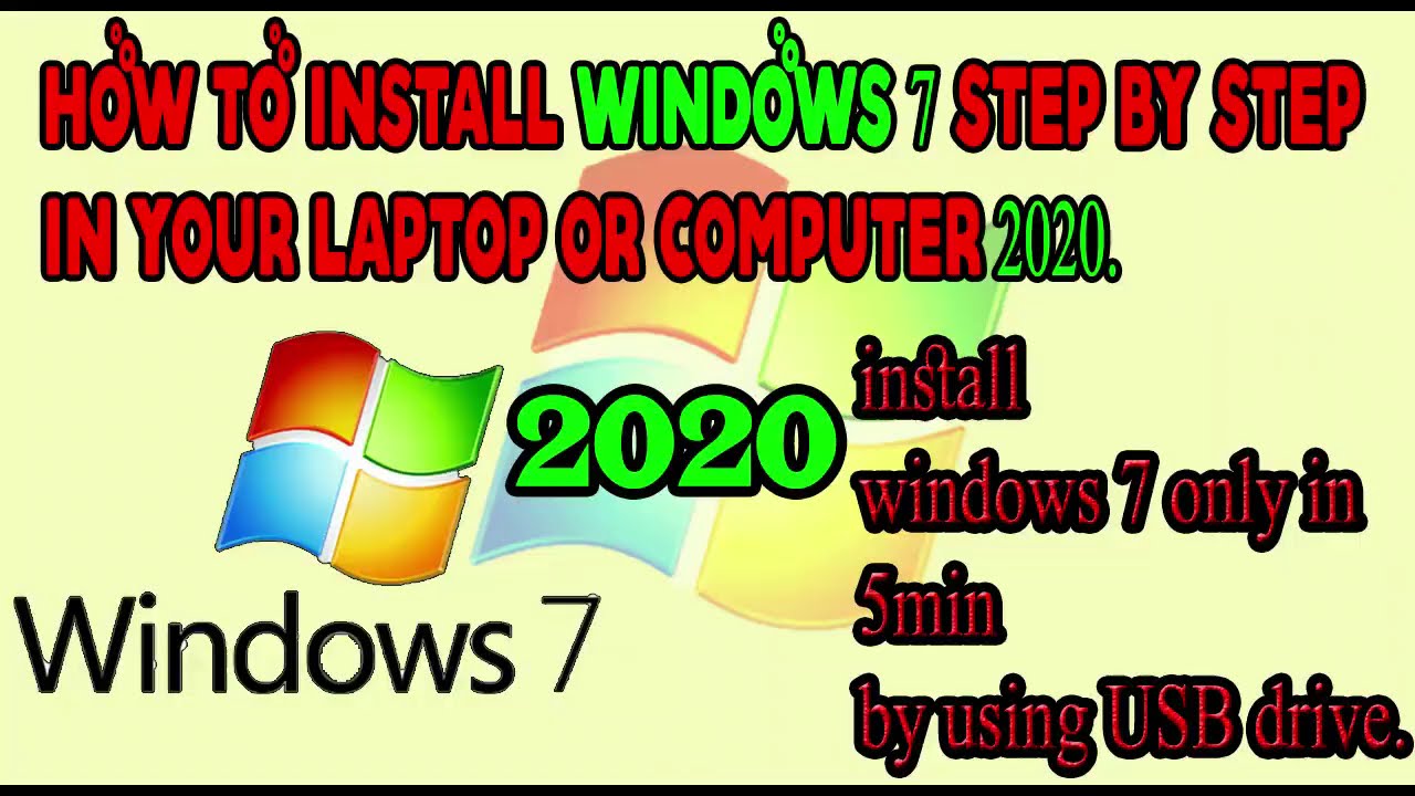 How To Install Windows 7 In Your Laptop Or PC How To Install Windows