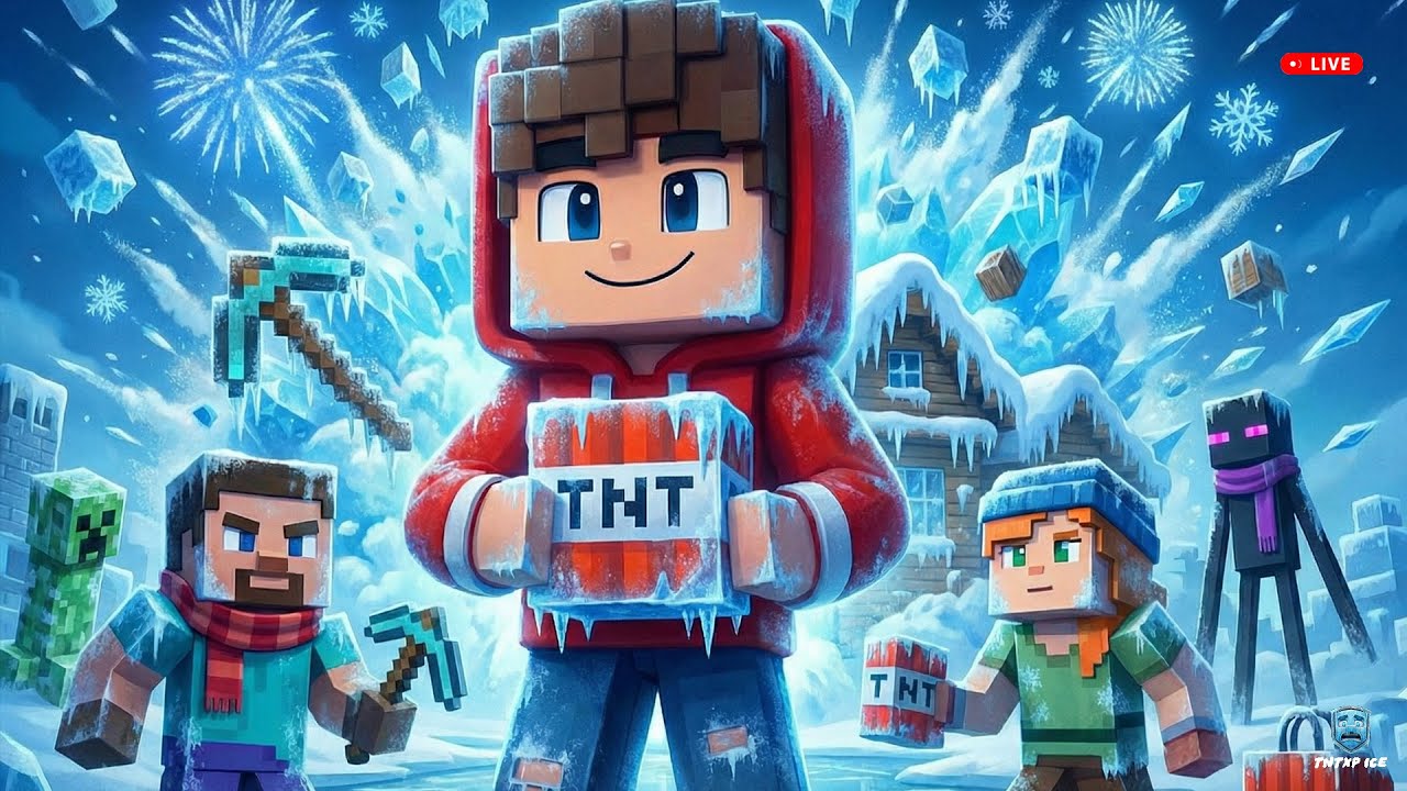 FALLING PICK AXE LIVE DAY 1 MINECRAFT  CHAT COMMAND GAME 