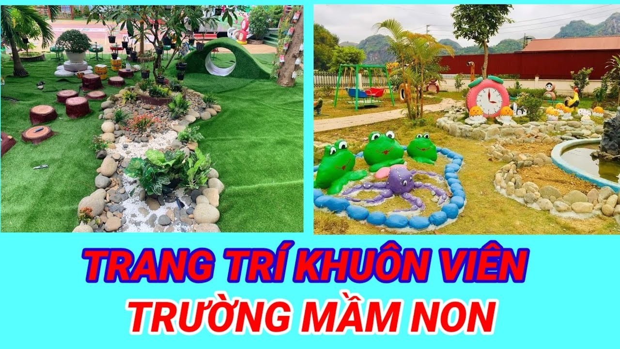 Trang trí sân trường mầm non mới nhất |Trang trí khuôn viên trường ...