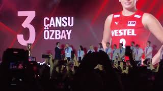 Cansu Özbay : EN BÜYÜK TÜRKİYE !  Sahneye Bu Şarkı ile Çıktı - Filenin Sultanları