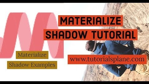 Materialize Css Shadow