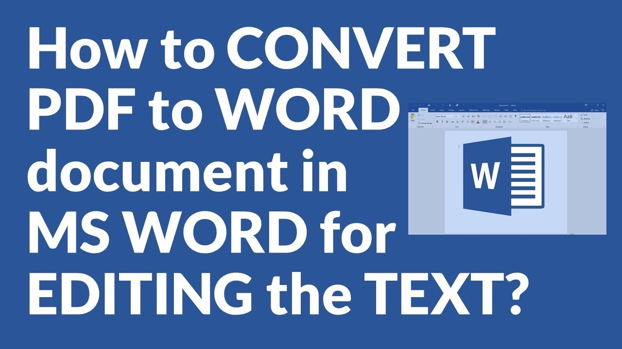 convert pdf to word and edit document