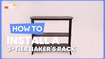 How to Install the 3-Tier Industrial Console Table | HV10174 #howto #costway