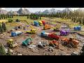 RC Toy Construction Vehicles Dump Truck 9 Unloading & Sand Leveling Project