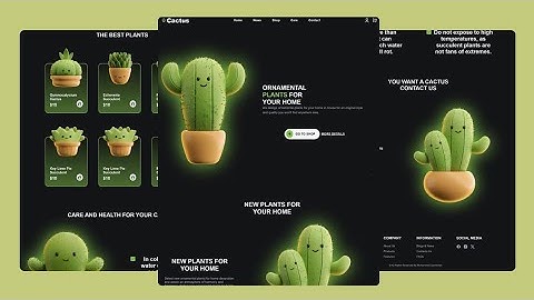 Responsive Cactus Website Design: HTML, CSS & JS