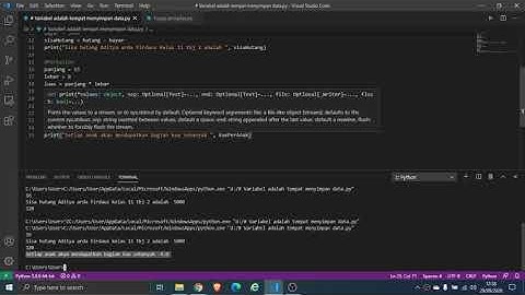 Program Operator Aritmatika | Menggunakan bahasa python