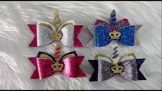 DIY Unicorn Hairbow/ Glitter Hairbow / Easy Tutorial / How to make