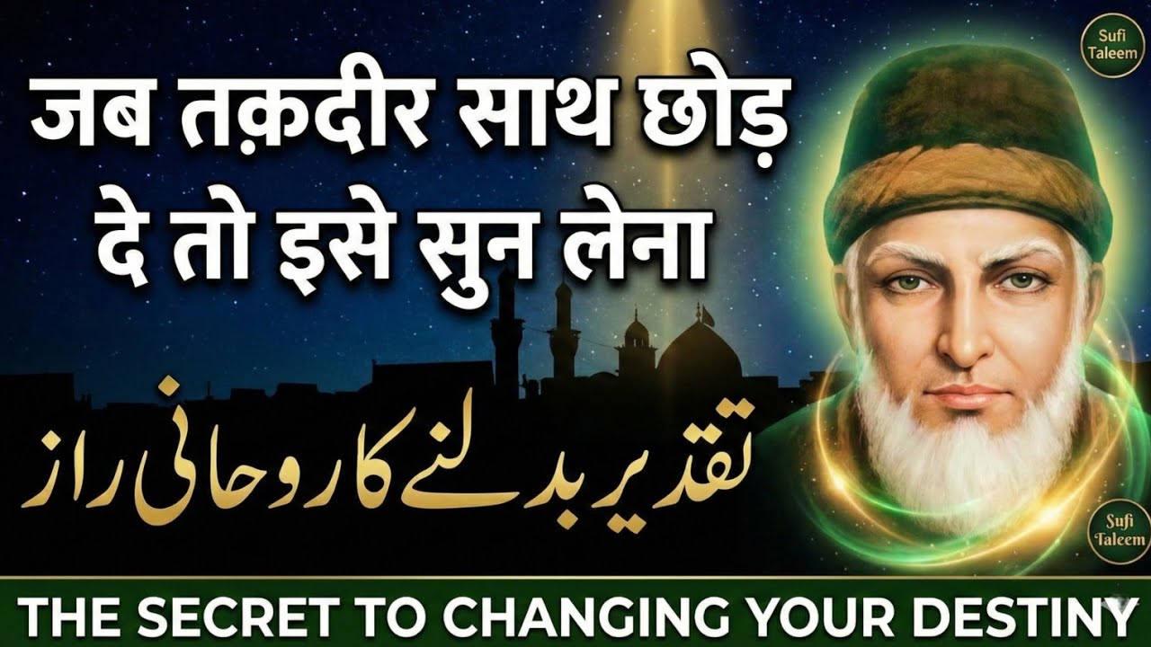 Jab Taqdeer Sath Chhod De To Ise Sun Lena | Taqdeer Badalne Ka Roohani Raaz | Sufi Taleem