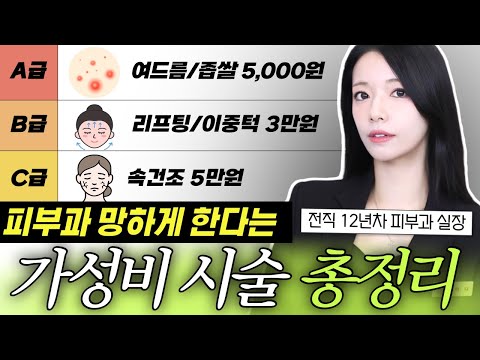 .✋5천원이면 충분한 가성비 <strong>피부과</strong> 고르는법ㅣ가성비 <strong>피부과</strong> 시술vs프리미엄 시술, 여드름 <strong>피부과</strong> 시술 <strong>추천</strong>