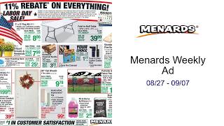 Menards Weekly Ad 08/27 - 09/07