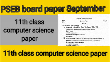 11th class computer science paper 30 september 2022