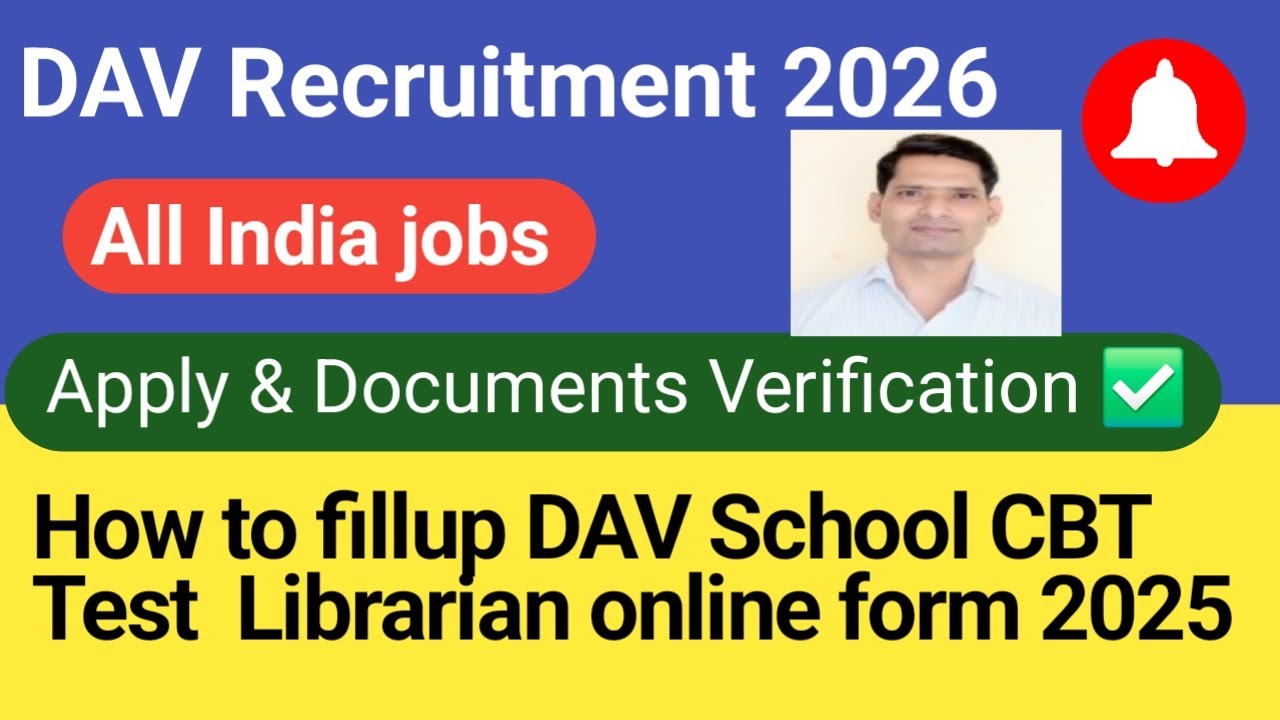 How to Fill DAV School CBT Test 2026 Librarian Online Form | Step by ...
