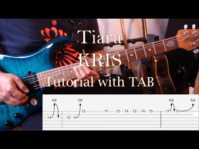 KRIS - Tiara - Guitar Intro & Solo Tutorial with TAB class=