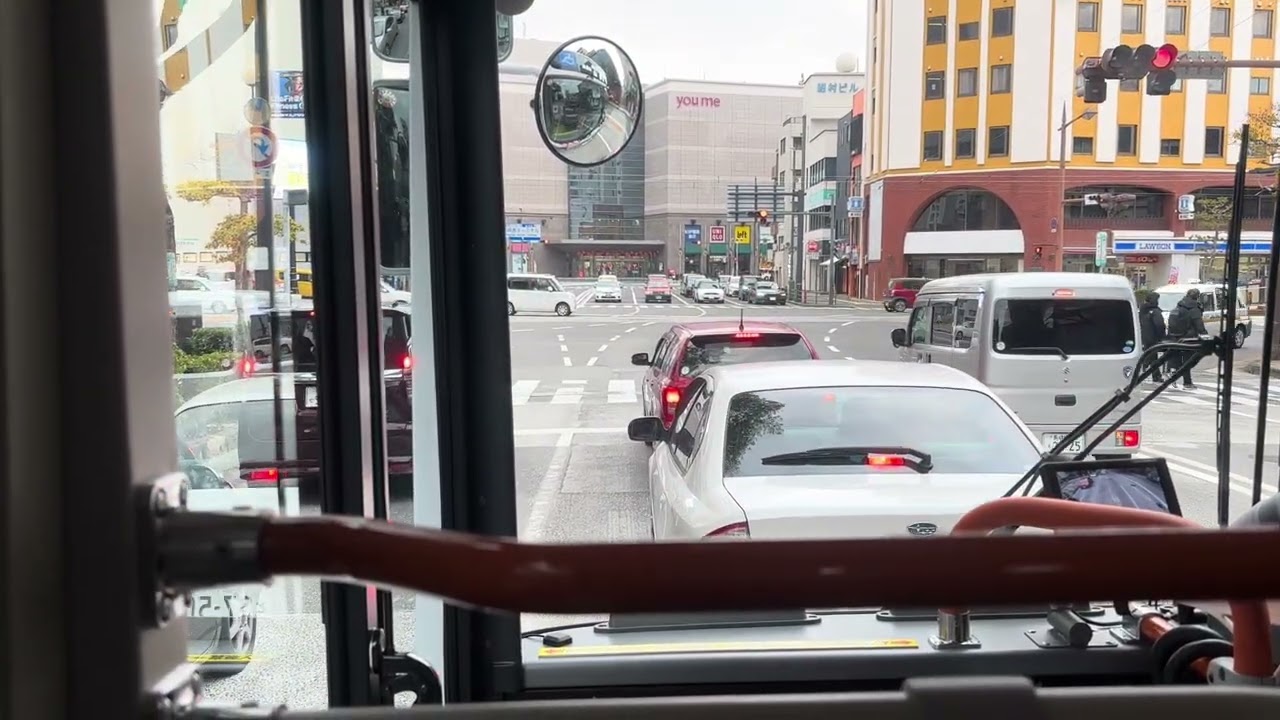 長崎バス2551号車(新地中華街→長崎駅前)全面展望