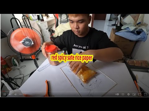 red spicy sate rice paper