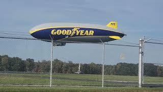 Goodyear Blimp Touch and Go at Suffield Ohio Hanger