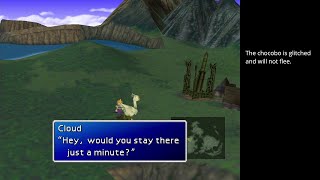 FF7 Warping to Rocket Town with a glitched chocobo