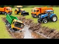 Toy Trucks Tractors Big River Adventure Rescue In The Mud 
