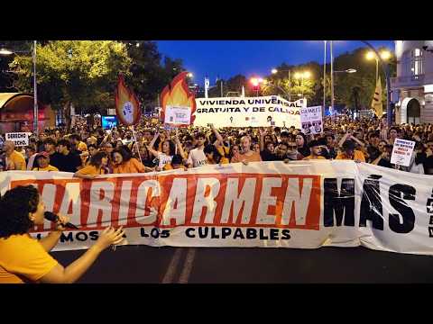 Thousands Protest in Madrid in Support of Evicted Elderly Woman