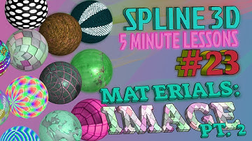 #23 SPLINE Tool 3D: 5 Minute Lessons: Materials: IMAGES Pt. 2: Basic Layers Settings & Combinations