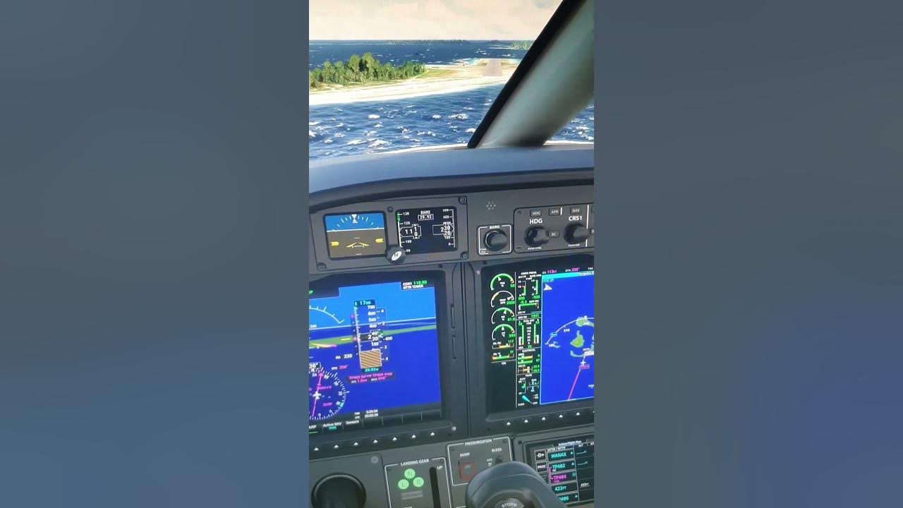  dalton flightsimclips nttp maupiti 19 kts crosswind landing rwy 26