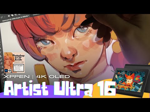 XPPEN Artist Ultra 16 (4K OLED) | Unboxing + Drawing Process