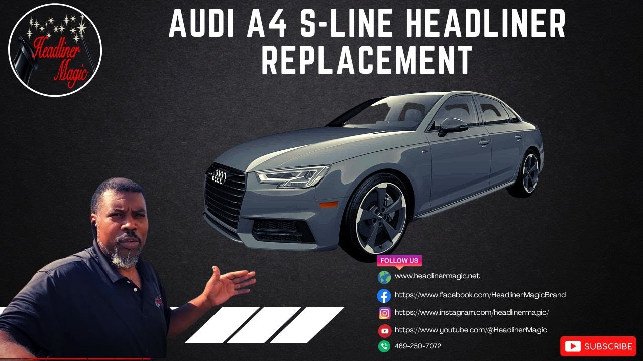 Audi A4 S-line Headliner Replacement - YouTube