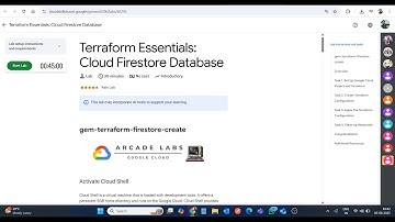 Terraform Essentials: Cloud Firestore-database || Laboplossing || Google Cloud Arcade 2025