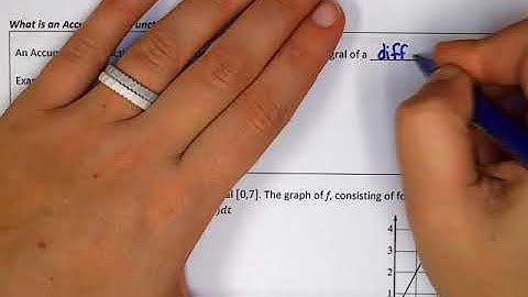 AP Calculus AB Accumulation Functions Video 2018 2019