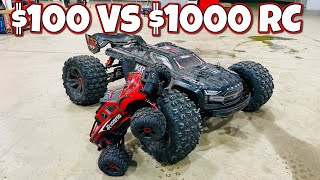 $100 RC Car Vs $1000 RC Car In Slo Mo Jumps