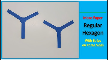 How to Make Origami Regular Hexagon with Strips on Three Sides | Origami Bricks and Tiles