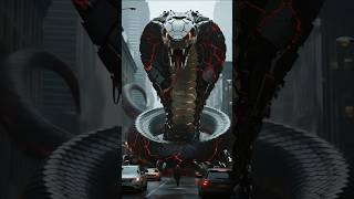 Giant Snake Invades Luxury City #mechastrom #transformers #shortsfeed