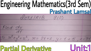 Partial Derivative | Unit:1 | Engineering Math | CTEVT | Prashant YT | Diploma in Civil Engineering|