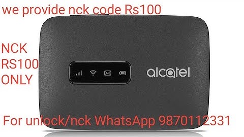 ALCATEL WM40CJ ||VODAFONE R217 NCK CODE