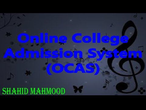 Online College Admission System (OCAS) || Punjab and Higher Education portal Training