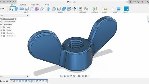 How to make a Wing Nut in Fusion 360 | Fusion 360 Tutorial |