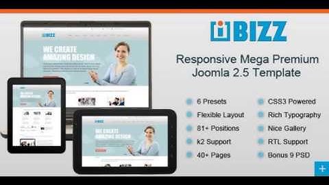 Preview i-Bizz Responsive Mega Premium Joomla Template