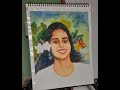 Watercolor portrait painting tutorial ❤️ #viral #drawing #portrait