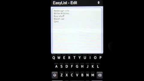 Easy List - MeeGo Harmattan Application