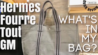 Authentic Hermes Fourre Tout Bag Canvas MM size, Luxury, Bags