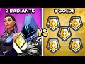 2 radiants vs 5 golds ft jollztv