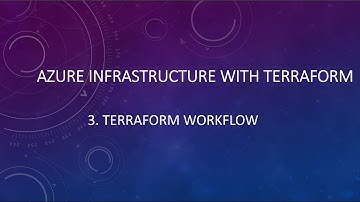 3. Azure Infrastructure with Terraform - Terraform Workflow