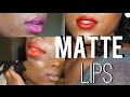 MATTE LIP SWATCHES on Dark Skin | GloMinerals Suede Matte Lip Crayons // Patty Phattty