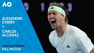 Alexander Zverev V Carlos Alcaraz Full Match | Australian Open 2024 Quarterfinal