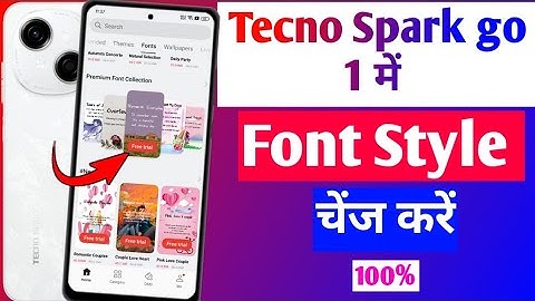 Tecno spark go 1 me font style change kaise kare | tecno spark go 1 change font style setting