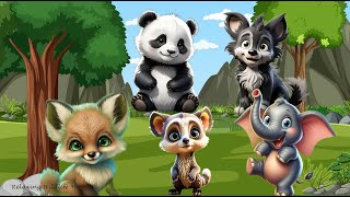 Lovely Animal Sounds: Panda, Elephant, Squirrel, Dog | Animal Sounds