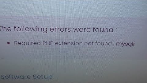 How to solve " Required PHP extension not found : mysqli " ~ Hostgenics