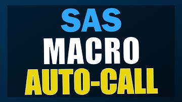 SAS MACRO | AUTOCALL FACILITY | SAS ADVANCE TRAINING #sas #sasmacro