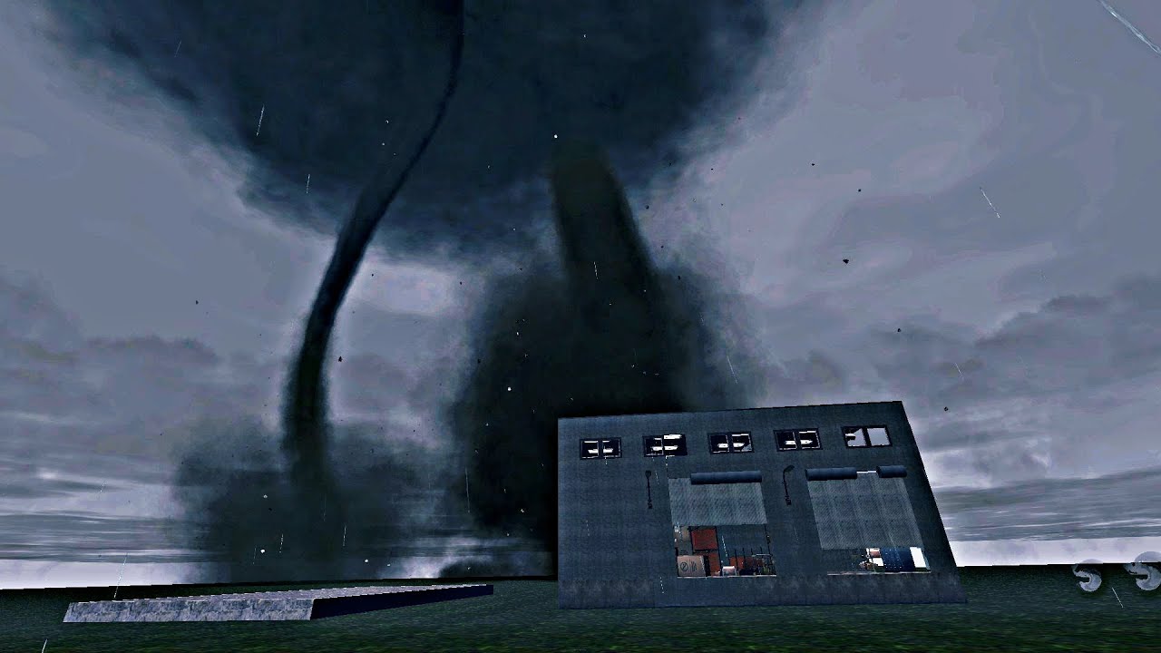 Tornadoes Against Warehouse! - Garry's Mod Tornado Challenge 59